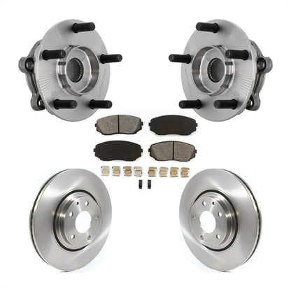 Hub Bearing Assembly Disc Brake Rotor And Pad Front Kit For 2016-2023 Mazda CX-9