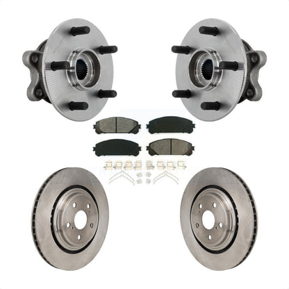 Hub Bearing Assembly Brake Rotor & Pad Front Kit For 2020-2022 Toyota Highlander