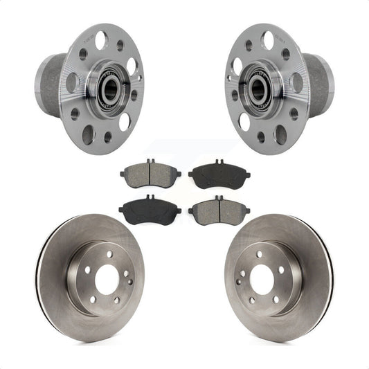 Hub Bearing Assembly Disc Brake Rotor Pads Front Kit For Mercedes-Benz C300 C250