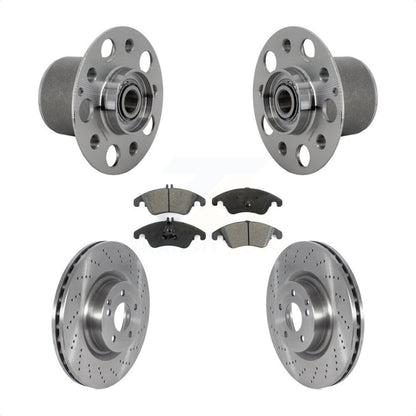 Hub Bearing Assembly Disc Brake Rotor Pads Front Kit For Mercedes-Benz E400 E550