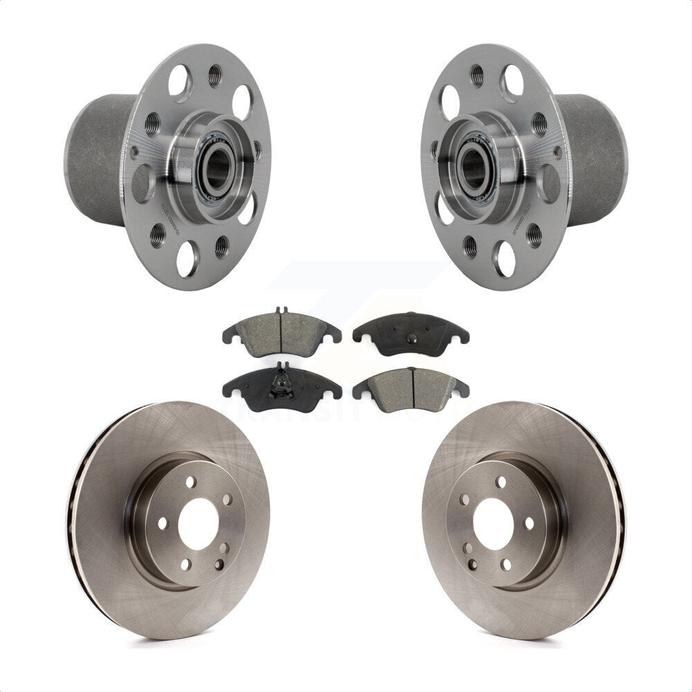 Hub Bearing Assembly Brake Rotor Pads Front Kit For Mercedes-Benz E350 E400 E250