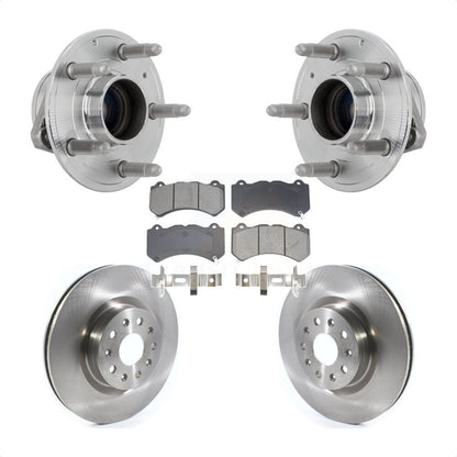 Hub Bearing Assembly Disc Brake Rotors And Pads Front Kit For Cadillac CTS