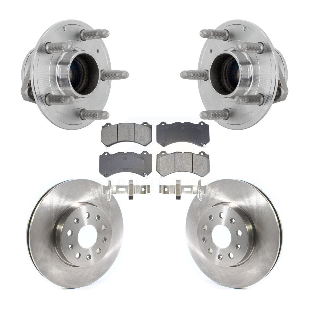 Hub Bearing Assembly Disc Brake Rotor & Pad Front Kit For Chevrolet Camaro LT LS