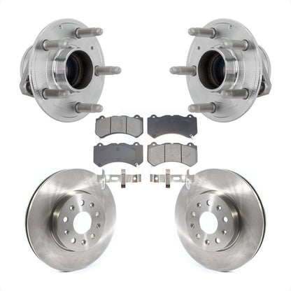Hub Bearing Assembly Disc Brake Rotor & Pad Front Kit For Chevrolet Camaro LT LS