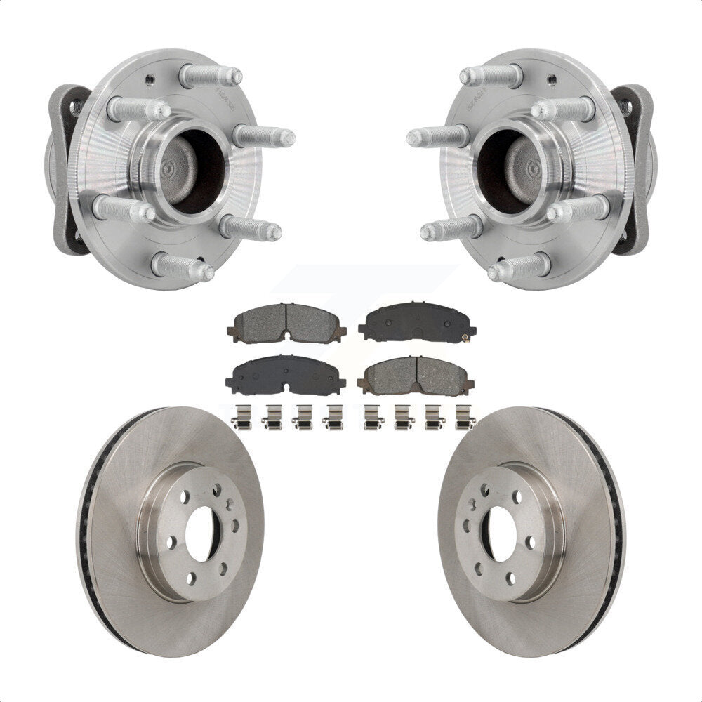 Hub Bearing Disc Brake Rotor Pad Front Kit For Chevrolet Colorado GMC Canyon RWD