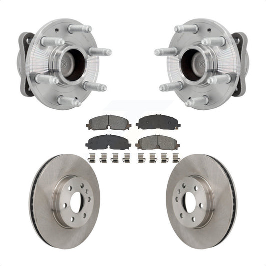 Hub Bearing Disc Brake Rotor Pad Front Kit For Chevrolet Colorado GMC Canyon RWD