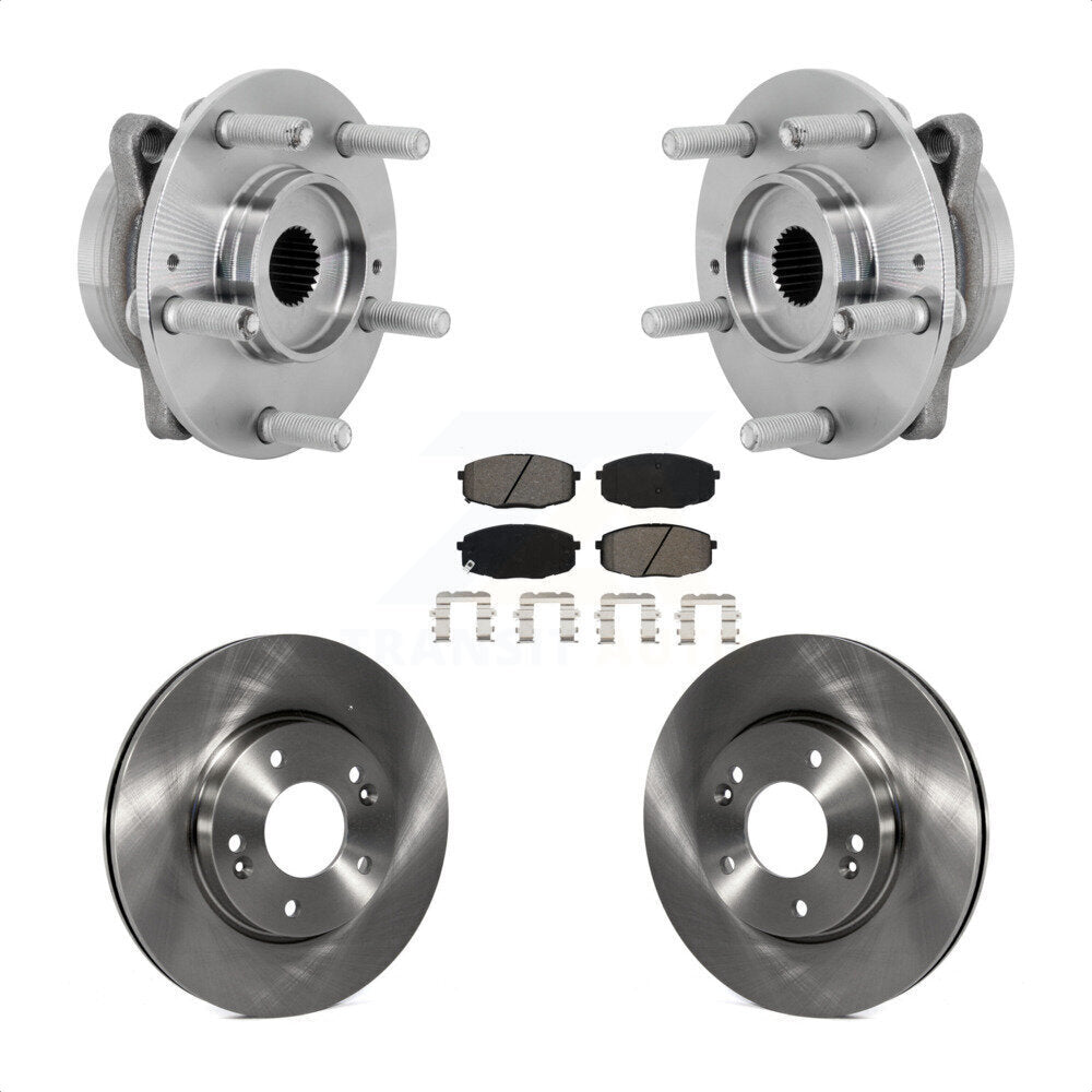 Hub Bearing Assembly Disc Brake Rotor Pads Front Kit For Hyundai Kona Kia Seltos
