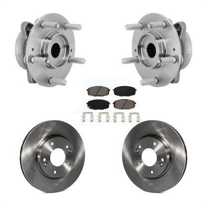 Hub Bearing Assembly Disc Brake Rotor Pads Front Kit For Hyundai Kona Kia Seltos