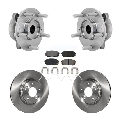 Hub Bearing Assembly Disc Brake Rotor Pads Front Kit For Hyundai Kona Kia Seltos