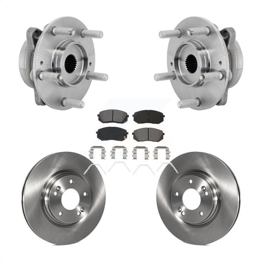 Hub Bearing Assembly Disc Brake Rotor Pads Front Kit For Hyundai Kona Kia Seltos