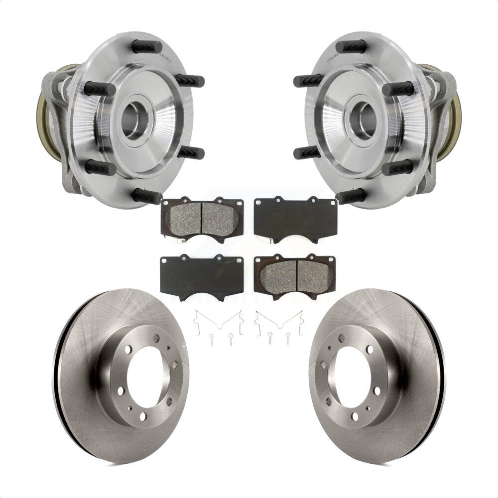 Hub Bearing Disc Brake Rotor Pads Front Kit For Toyota Tacoma 4Runner FJ Cruiser