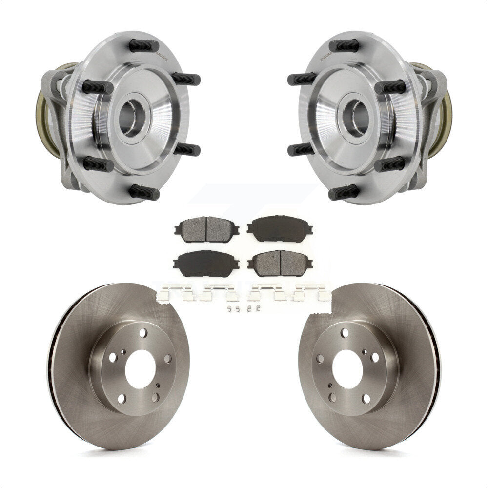 Hub Bearing Brake Rotor Pads Front Kit For 05-15 Toyota Tacoma With 5 Lug Wheels