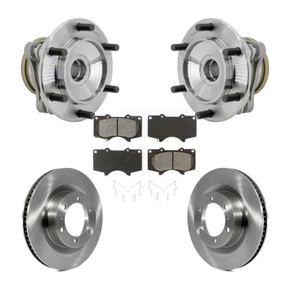 Hub Bearing Assembly Brake Rotor Pads Front Kit For 2010-2021 Toyota 4Runner RWD