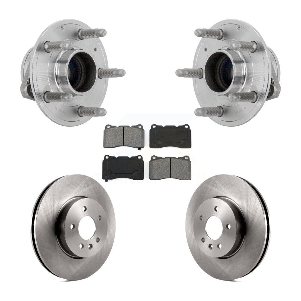 Hub Bearing Assembly Disc Brake Rotors And Pads Front Kit For Cadillac ATS