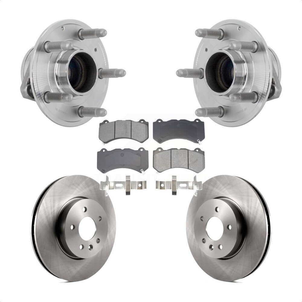 Hub Bearing Assembly Disc Brake Rotor Pads Front Kit For Cadillac ATS V with RWD