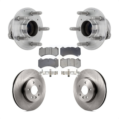 Hub Bearing Assembly Disc Brake Rotor Pads Front Kit For Cadillac ATS V with RWD