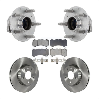 Hub Bearing Assembly Brake Rotor Pads Front Kit For 2017 Cadillac ATS V with RWD