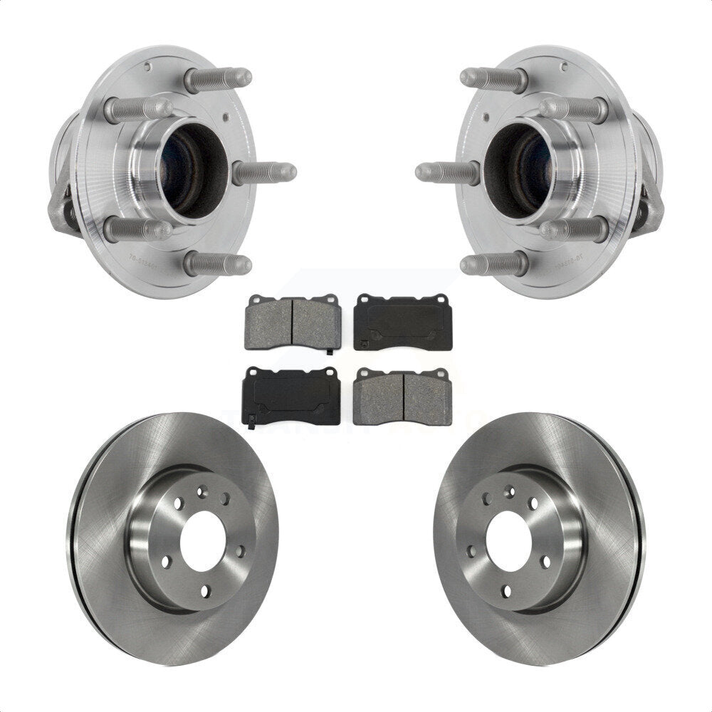 Hub Bearing Disc Brake Rotor & Pad Front Kit For 2019 Cadillac ATS Base with RWD