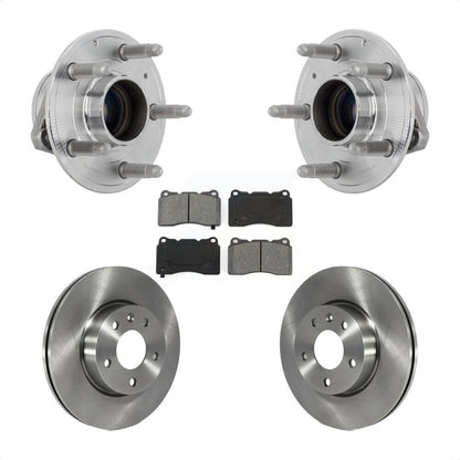 Hub Bearing Disc Brake Rotor & Pad Front Kit For 2019 Cadillac ATS Base with RWD