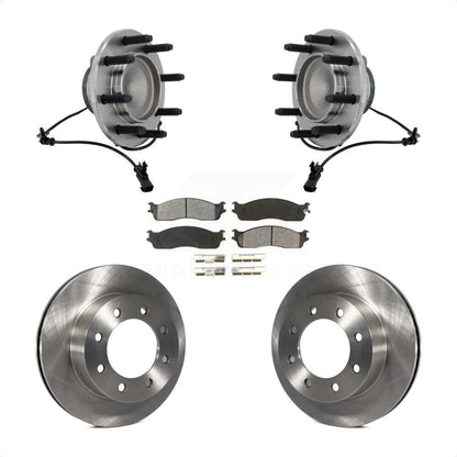 Hub Bearing Assembly Disc Brake Rotor Pad Front Kit For Dodge Ram 1500 3500 2500