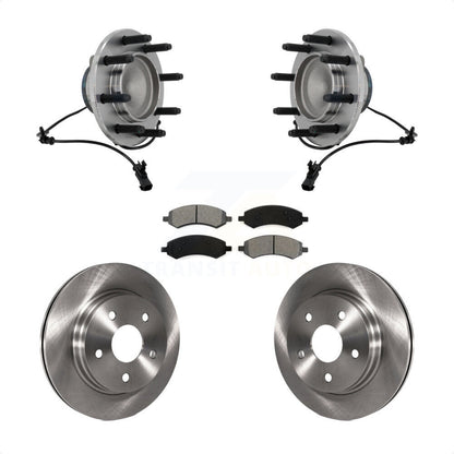 Hub Bearing Brake Rotor Pad Front Kit For 07-08 Dodge Ram 1500 With 8 Lug Wheels