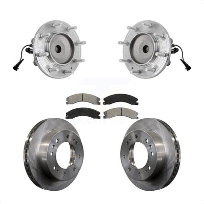 Hub Bearing Brake Rotor Pad Front Kit For GMC Sierra 3500 HD Chevrolet Silverado