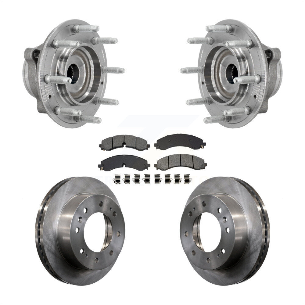 Hub Bearing Brake Rotor Pad Front Kit For GMC Chevrolet Silverado 2500 HD Sierra