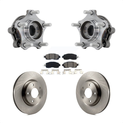 Hub Bearing Assembly Disc Brake Rotor Pads Front Kit For 2019-2023 Nissan Altima