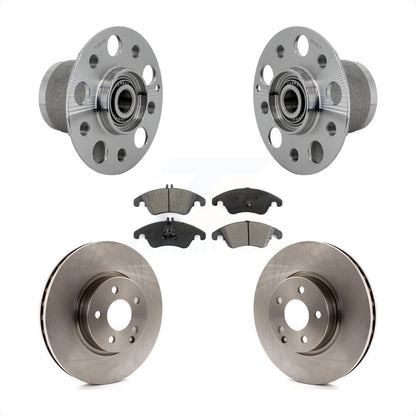 Hub Bearing Brake Rotor & Pads Front Kit For Mercedes-Benz C300 E350 C350 SLC300