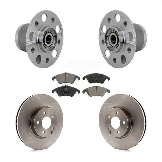 Hub Bearing Brake Rotor & Pads Front Kit For Mercedes-Benz C300 E350 C350 SLC300