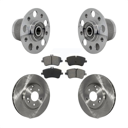 Hub Bearing Disc Brake Rotor Pads Front Kit For 2006-2007 Mercedes-Benz C350 RWD