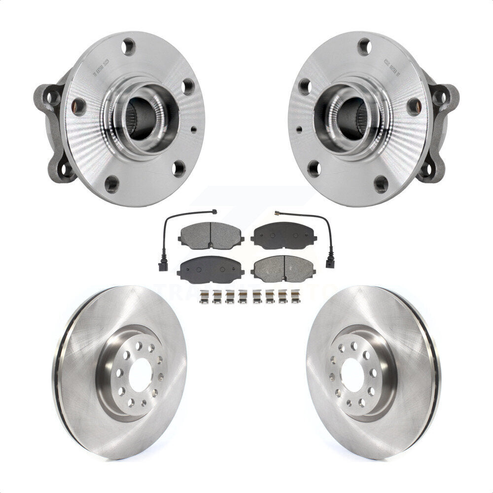 Hub Bearing Assembly Brake Rotor Pads Front Kit For Volkswagen Atlas Cross Sport