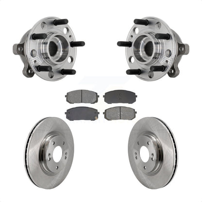 Hub Bearing Assembly Disc Brake Rotor & Pads Front Kit For Hyundai Sonata Kia K5