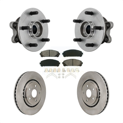 Hub Bearing Assembly Disc Brake Rotor Pads Front Kit For 2021-2023 Toyota Sienna