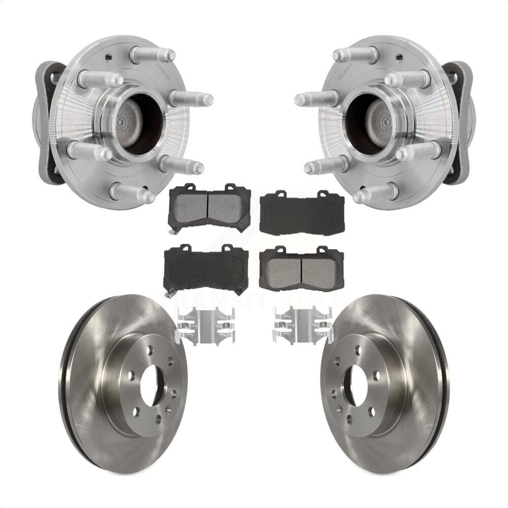 Hub Bearing Disc Brake Rotor Pad Front Kit For Chevrolet Colorado GMC Canyon RWD