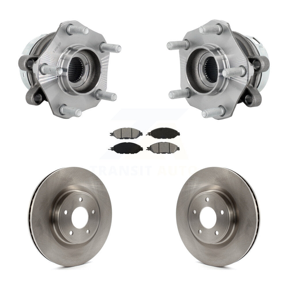 Hub Bearing Assembly Disc Brake Rotors And Pads Front Kit For Nissan Murano