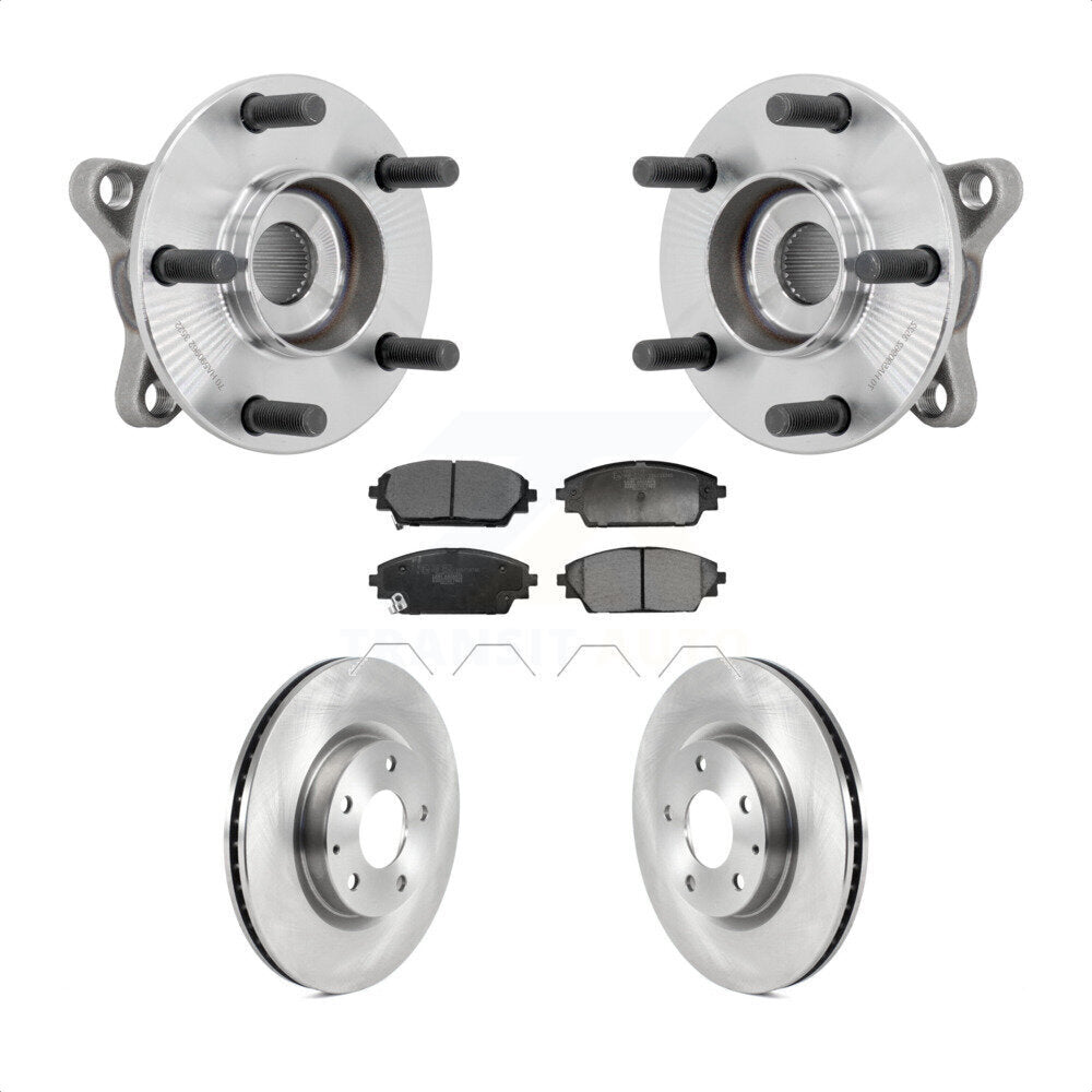 Hub Bearing Assembly Disc Brake Rotor & Pads Front Kit For 2020-2022 Mazda CX-30