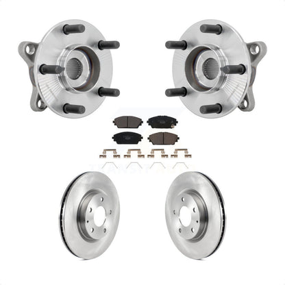 Hub Bearing Assembly Disc Brake Rotor & Pads Front Kit For 2021-2022 Mazda 3 AWD