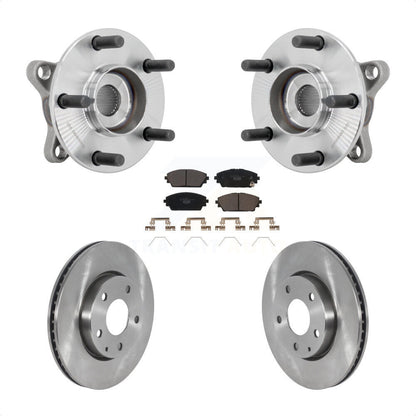 Hub Bearing Assembly Disc Brake Rotor & Pads Front Kit For 2021-2022 Mazda 3 FWD