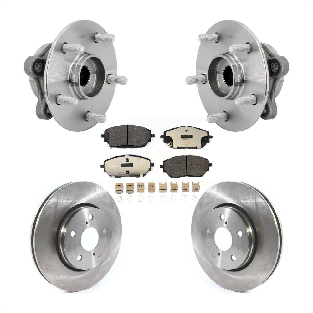 Hub Bearing Assembly Disc Brake Rotor And Ceramic Pads Front Kit For Toyota C-HR