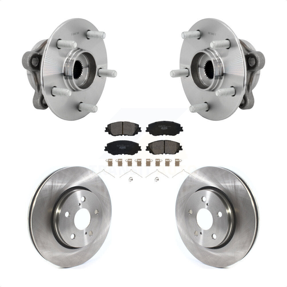 Hub Bearing Assembly Disc Brake Rotor And Ceramic Pads Front Kit For Toyota C-HR