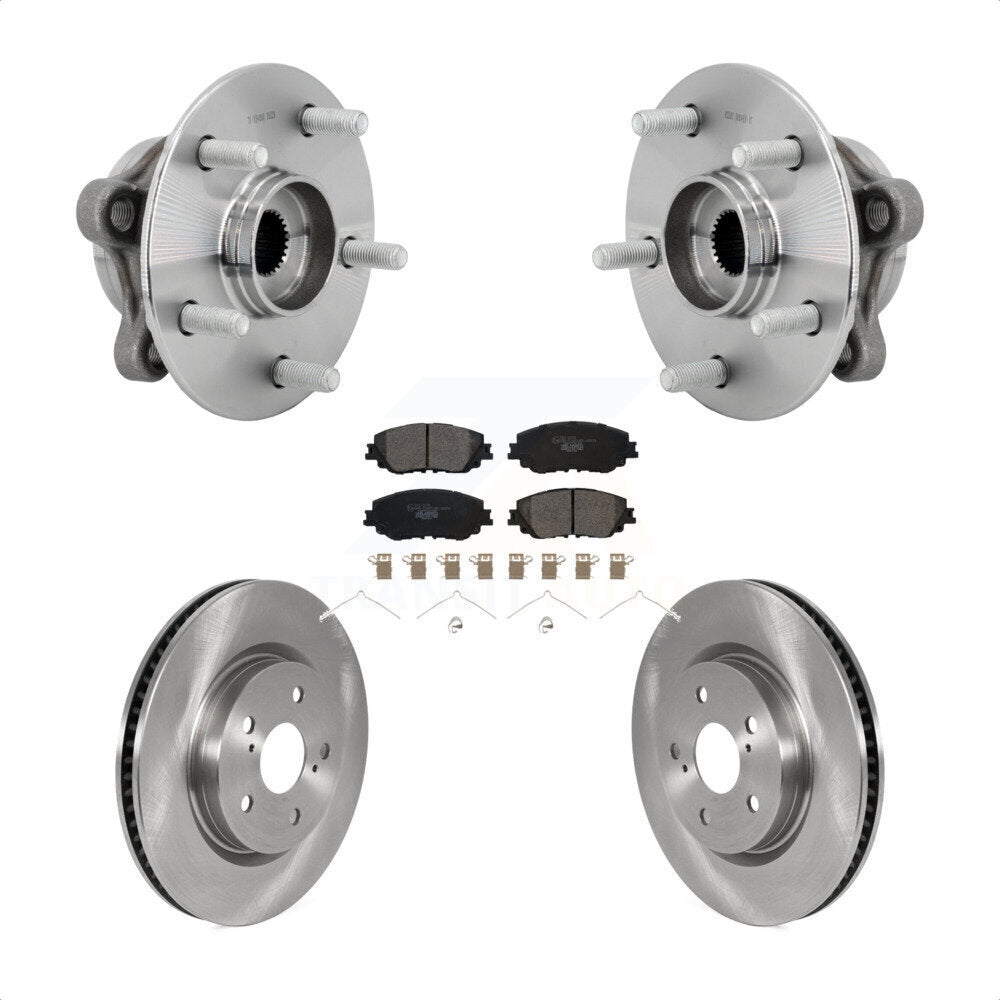 Hub Bearing Disc Brake Rotor & Pads Front Kit For Toyota C-HR Lexus UX250h UX200
