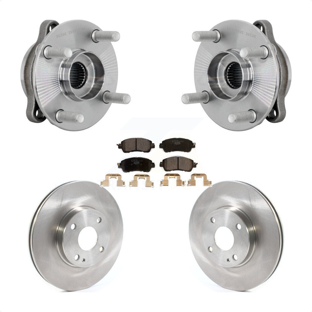 Hub Bearing Assembly Disc Brake Rotor & Pads Front Kit For Toyota Yaris iA Scion