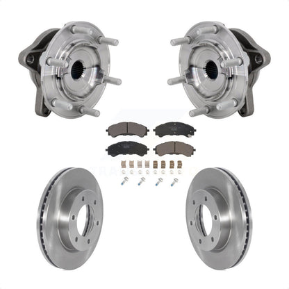 Hub Bearing Assembly Brake Rotor And Pad Front Kit For 2019-2023 Ford Ranger 4WD