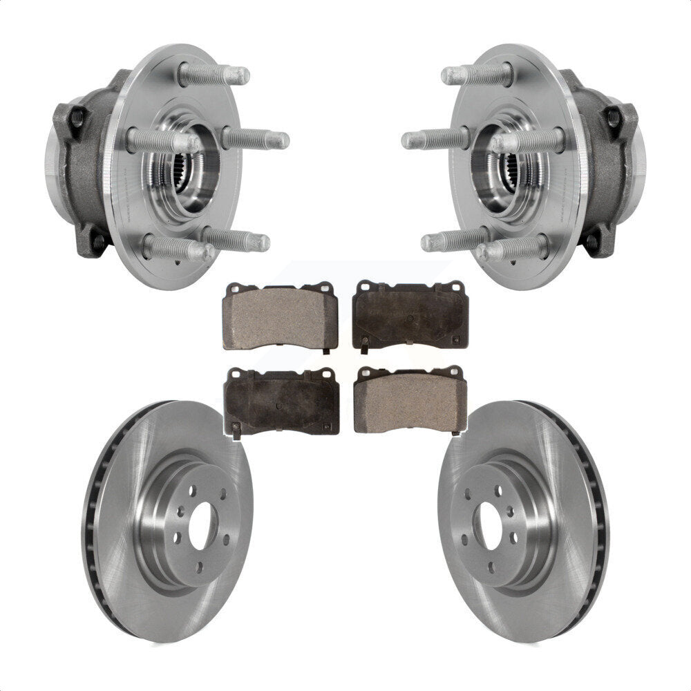 Hub Bearing Assembly Disc Brake Rotors And Ceramic Pads Front Kit For Tesla S X