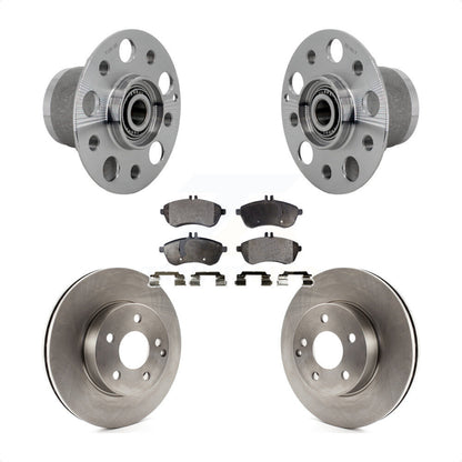 Hub Bearing Assembly Disc Brake Rotor Pads Front Kit For Mercedes-Benz C300 C250