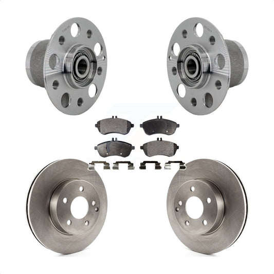 Hub Bearing Assembly Disc Brake Rotor Pads Front Kit For Mercedes-Benz C300 C250
