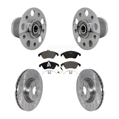 Hub Bearing Assembly Disc Brake Rotor Pads Front Kit For Mercedes-Benz C250 E550