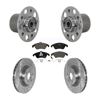 Hub Bearing Assembly Disc Brake Rotor Pads Front Kit For Mercedes-Benz E400 E550