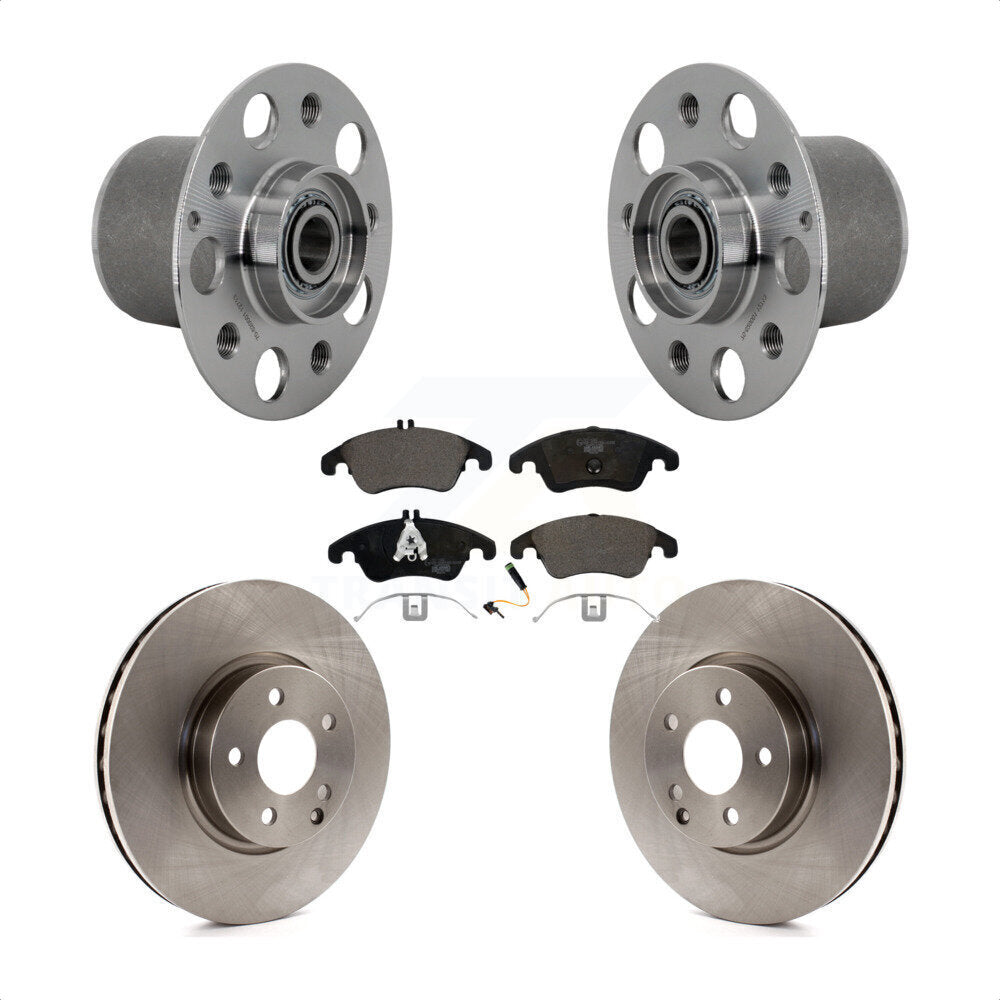 Hub Bearing Assembly Brake Rotor Pads Front Kit For Mercedes-Benz E350 E400 E250